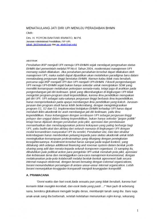 picture1_Menataulang Jati Diri Upi Menuju Peradaban Bhmn | Ilmu Kependidikan
